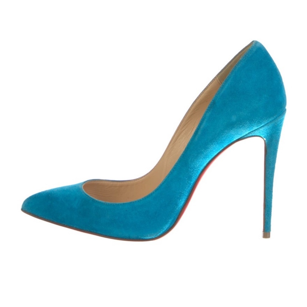 Christian Louboutin Blue Suede Pump